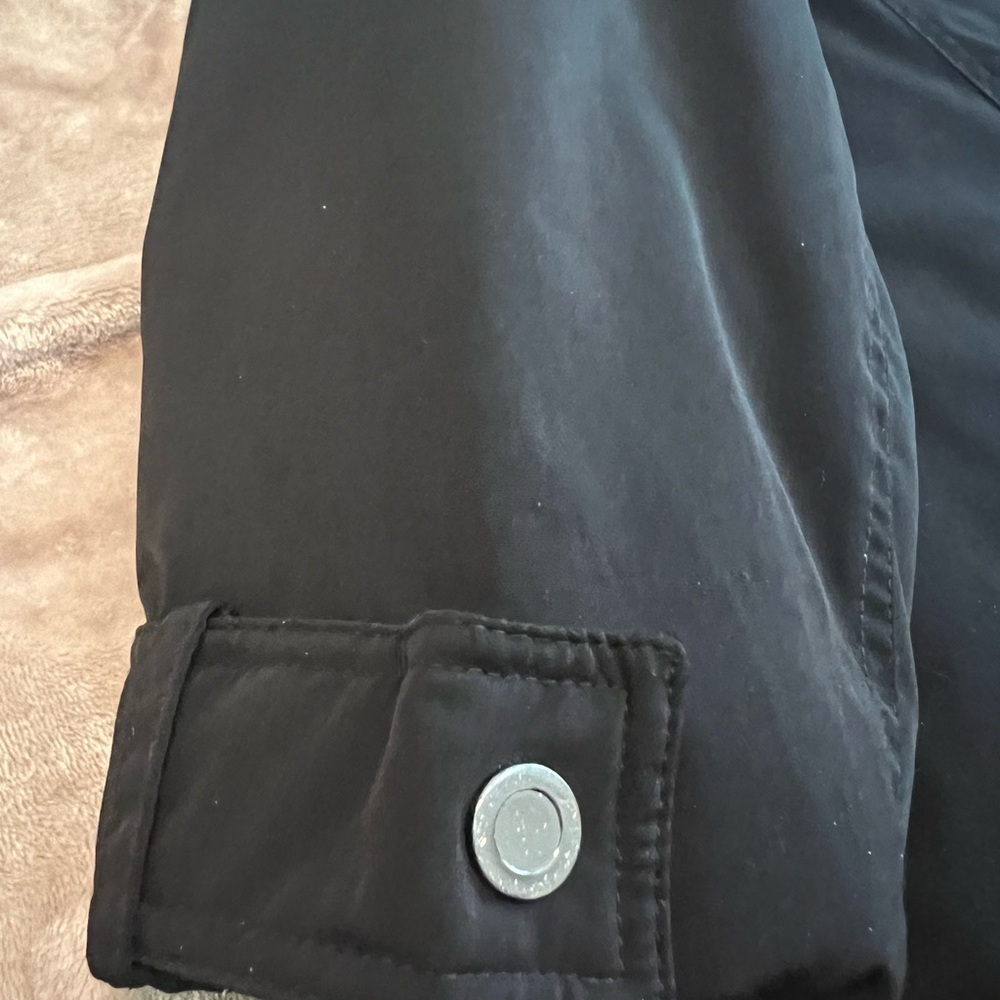 Gallery plus size 2x Black Puffer Coat with faux Fur trim on Hood - Picture 15 of 16